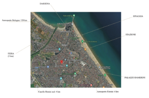 Mappa rimini con posizione Palazzo Damerini